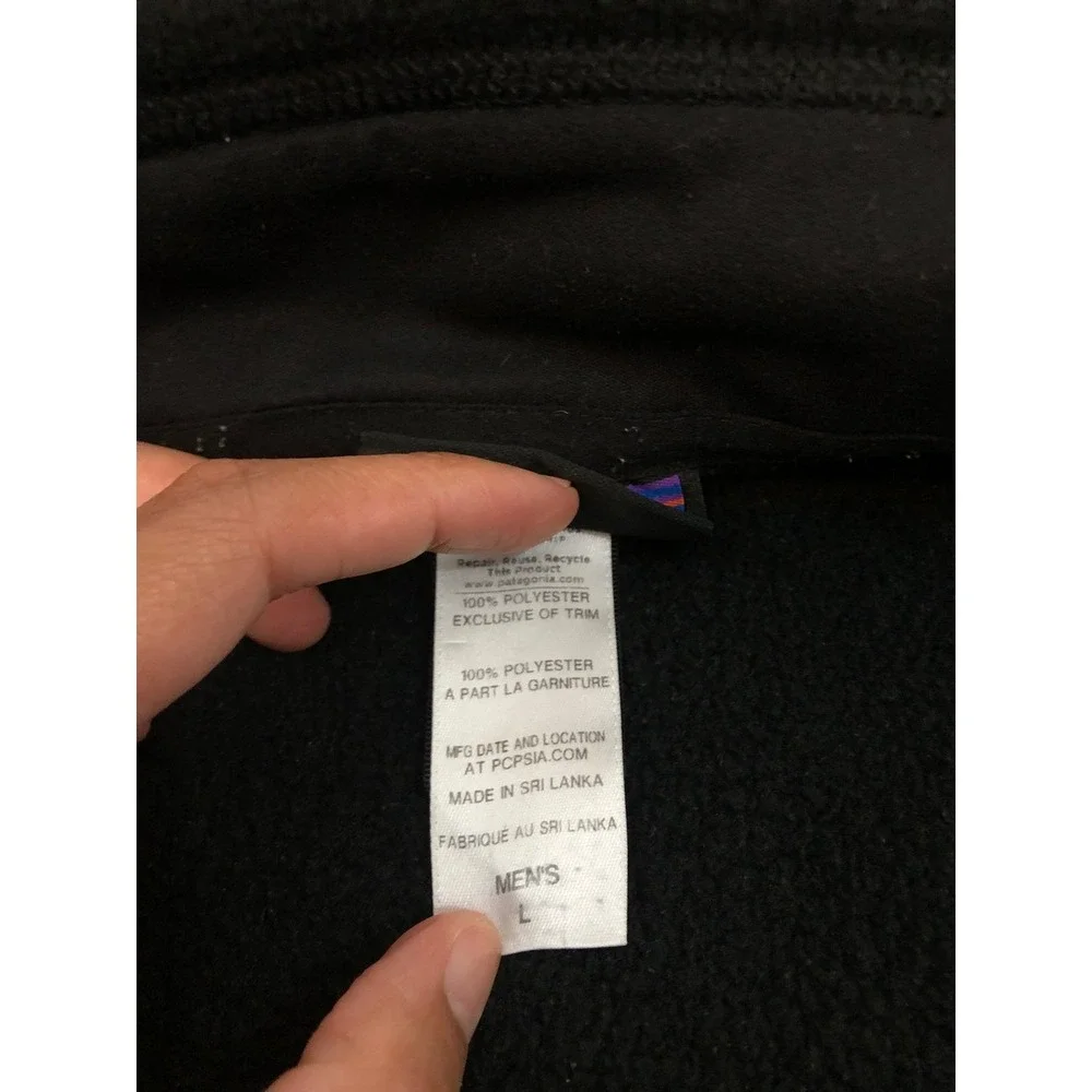 Patagonia Better Sweater Vest Mens Large Black Full Zip Fleece 25880 SP14